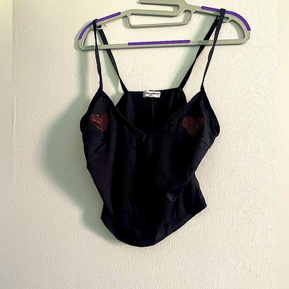 DOLCE AND GABBANA MARE SPAGHETTI MIDRIFF TOP , SIZE S/M, VINTAGE - Picture 1 of 5